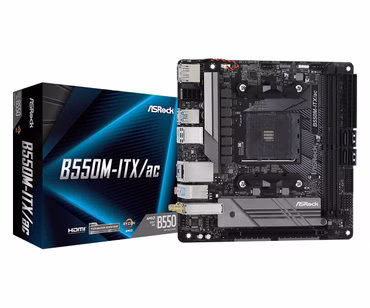 B550M-ITX/ac (schwarz/grau)