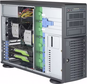 CSE-743AC-1K26B (schwarz, 4 Höheneinheiten, inkl.1200-Watt-Netzteil)