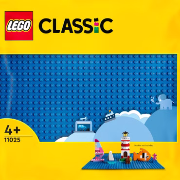 11025 Classic Blaue Bauplatte (blau, Quadratische Grundplatte mit 32x32 Noppen)
