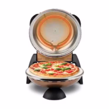 Delizia Pizzaofen G1000608 (kupfer, 1.200 Watt, für Pizza Ø 31cm)