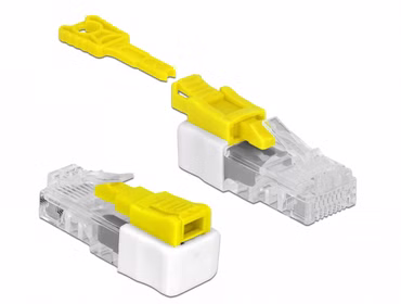 RJ-45 Port Blocker (weiß/gelb)