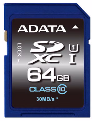 Premier 64 GB SDXC (blau, UHS-I U1, Class 10)