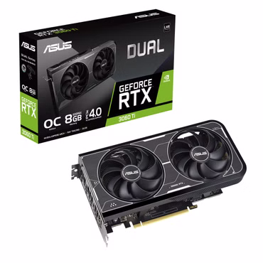 ASUS Dual -RTX3060TI-8GD6X, GeForce RTX 3060 Ti, 8 GB, GDDR6X, 256 Bit, 7680 x 4320 Pixel, PCI Express 4.0
