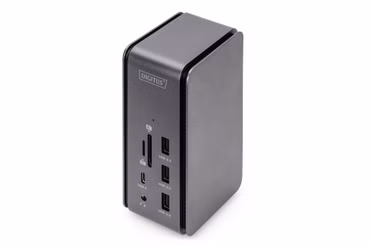 USB4 Dockingstation 8K, USB Type-C (grau/schwarz, HDMI, DP, USB-A, USB-C, USB4, 3,5mm, SD/MicroSD)