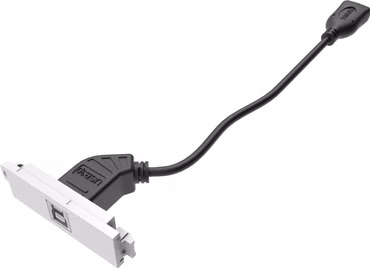 VISION Techconnect Modulare AV-Frontplatte - USB-B-zu-A-Modul (an der Vorderseite) - Buchse vom Typ A an der Rückseite und Buchse vom Typ B an der Vorderseite - USB 3.0 rückwärtskompatibel mit 2.0 - kann in Techconnect R