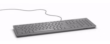 Dell KB216 - Tastatur - USB - QWERTY - GB - Grau - für Inspiron 3459, Latitude 3310 2-in-1, 34XX, 35XX, 7390 2-in-1, Precision 3510, 5510, 7510