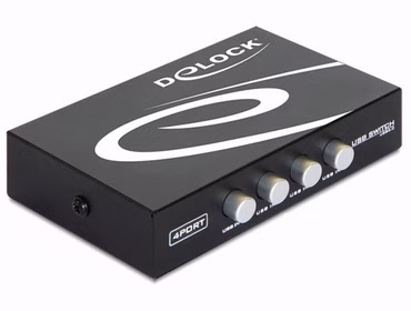 Delock Switch USB 2.0 4 port manual - USB-Umschalter für die gemeinsame Nutzung von Peripheriegeräten - 4 x USB 2.0 - Desktop