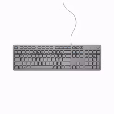 Dell KB216 - Tastatur - USB - Deutsch - Grau - für Latitude 34XX, 5310 2-in-1, 7210 2-in-1, 7310, OptiPlex 30XX, 5080, 7071, Precision 3640