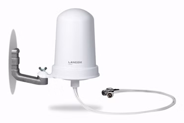AirLancer ON-T360ag Outdoor-WLAN-Rundstrahlantenne mit 360°-Abstrahlwinkel, +5 dBi (2,4 GHz) bzw. +7 dBi Gewinn (5 GHz), 3x3 MIMO, Bruttoübertragungsrate von bis zu 1.300 MBit/s, inkl. Kabel für LANCOM OAP-Serie mit N-Stecker und Montagesat