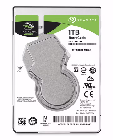 Seagate Guardian BarraCuda ST1000LM048 - Festplatte - 1 TB - intern - 2.5" (6.4 cm) - SATA 6Gb/s - 5400 rpm - Puffer: 128 MB