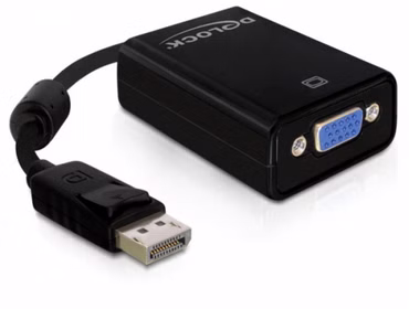 Delock Adapter Displayport male > VGA 15 pin female - VGA-Adapter - DisplayPort (M) zu HD-15 (VGA) (W) - 12.5 cm