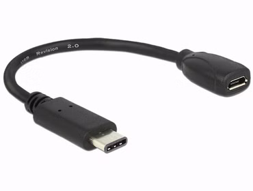 Delock - USB-Adapter - 24 pin USB-C (M) zu Micro-USB Typ B (W) - USB 3.1 - 15 cm - Schwarz