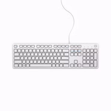 Dell KB216 - Tastatur - USB - QWERTZ - Deutsch - weiß - für Latitude 34XX, 5310 2-in-1, 7210 2-in-1, 7310, OptiPlex 30XX, 5080, 7071, Precision 3640