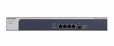 Switch / 5-Port 10-Gigabit Multi-Gigabit Ethernet Unmanaged Switch mit 1 SFP+ Port, Desktop, Rackmount, 4 x 1G/2.5G/5G/10G Multi-speed Ethernet Ports, 1 x 1G/10G SFP+ Fiber Port, Metallgehäuse