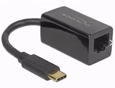 Adapter USB 3.0 Type-C" > 1 x Gigabit LAN RJ45 kompakt schwarz Delock