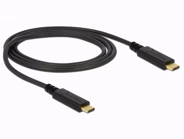 Kabel USB 3.1 Gen 2 USB Type-C" Stecker > USB Type-C" Stecker E-Marker 1,0 m schwarz 5 A Delock