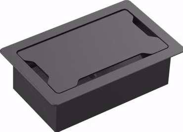 VISION Techconnect Modulare AV-Frontplatte - 30 JAHRE GARANTIE - Tischrahmen - Tischaufbaurahmen zur Aufnahme von 9 Modulen - keine Module enthalten - 295 x 185 x 89 mm - Ausschnitt 255 x 145 mm - Mattschwarz