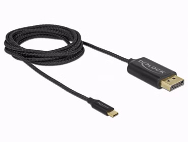Delock USB Kabel Type-C zu DisplayPort (DP Alt Mode) 4K 60 Hz 2 m koaxial