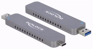 Delock Externes Gehäuse für M.2 NVMe PCIe SSD mit USB Type-C und Typ-A Stecker