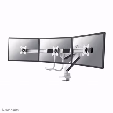 Neomounts NM-D775DX3 - Befestigungskit - Voll beweglich - für 3 LCD-Anzeigen - Aluminium - weiß - Bildschirmgröße: 43.2-61 cm (17"-24") - Klemmmontage, Tülle, Tischmontage
