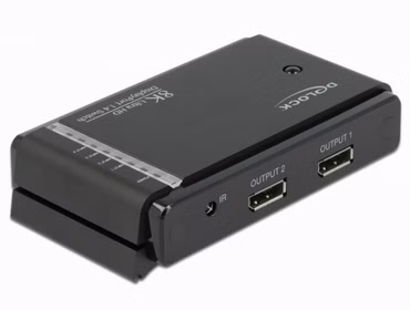 Delock DisplayPort 1.4 Switch 2 x 2 DisplayPort in zu 1 x 2 DisplayPort out 8K