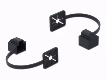 Delock Staubschutz für RJ45 Stecker mit Befestigungsclip schwarz
