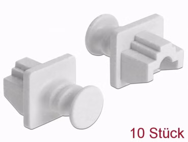Staubschutz für RJ45 Buchse 10 Stück weiß Delock