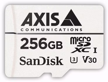 AXIS Surveillance - Flash-Speicherkarte (microSDXC-an-SD-Adapter inbegriffen) - 256 GB - Video Class V30 / UHS Class 3 / Class10 - microSDXC - weiß - für AXIS D3110, M3085, M3086, M4308, M5075, P3727, P3818, Q1656, Q1715, Q1942, Q3538, Q610