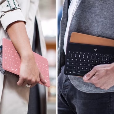 Logitech Keys-To-Go - Tastatur - Bluetooth - QWERTZ - Schweiz - Blush Pink - für Apple iPad/iPhone/TV
