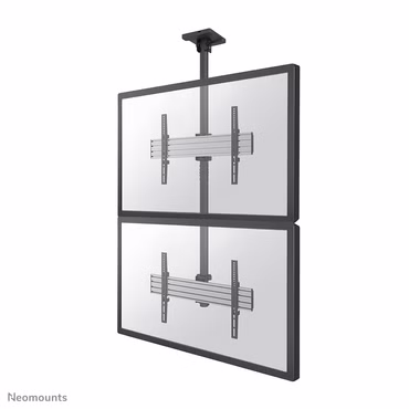 NeoMounts PRO Flat Screen Ceiling Mount - 1x2 (2 x vertical) / 32-55" / Black/silver