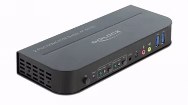 Delock HDMI KVM Switch 4K 60 Hz mit USB 3.0 und Audio