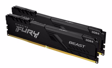 Kingston FURY Beast - DDR4 - Kit - 32 GB: 2 x 16 GB - DIMM 288-PIN - 3200 MHz / PC4-25600 - CL16 - 1.35 V - ungepuffert - non-ECC - Schwarz