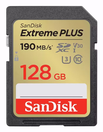 SanDisk Extreme PLUS - Flash-Speicherkarte - 128 GB - UHS-I U3 / Class10 - SDXC UHS-I