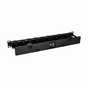 Tripp Lite Rack Enclosure Horizontal Cable Manager Steel w Finger Duct 1URM - Rack-Kabelführungsplatte mit Abdeckung - Schwarz - 1U - 48.3 cm (19")