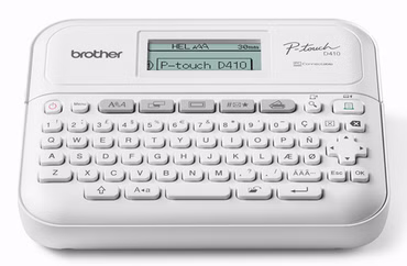 Brother P-Touch PT-D410VP - Beschriftungsgerät - s/w - Thermotransfer - 18 mm Breite - 180 dpi - bis zu 20 mm/Sek. - USB - Cutter - Druckvorschau, Spiegelschrift, Vertikaler Druck, Mehrfachausdruck - Grau, weiß