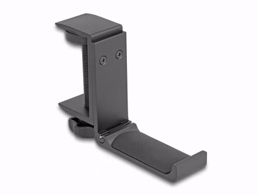 Delock - Halter für Kopfhörer - verstellbar, für Tischmontage, Aluminium - Schwarz