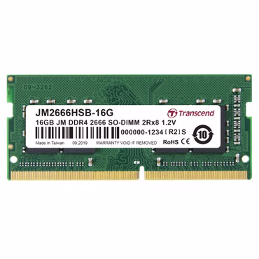 Transcend JetRAM - DDR4 - Modul - 16 GB - SO DIMM 260-PIN - 2666 MHz / PC4-21300 - CL19 - 1.2 V - ungepuffert - non-ECC