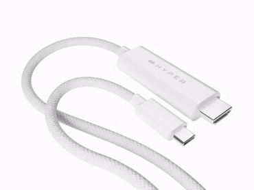 HyperDrive - Adapterkabel - 24 pin USB-C männlich zu HDMI männlich - 2.5 m - weiß - Support von 4K 60 Hz, DP Alt Modus-Support
