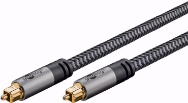Plus Toslink-Kabel (schwarz/silber, 5 Meter)