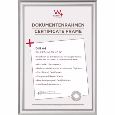 Walther Trendstyle 21x29,7 Kunststoff silber DIN A4 KP130S
