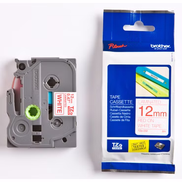 Brother Schriftbandkassette TZE-232 weiß/rot 12 mm
