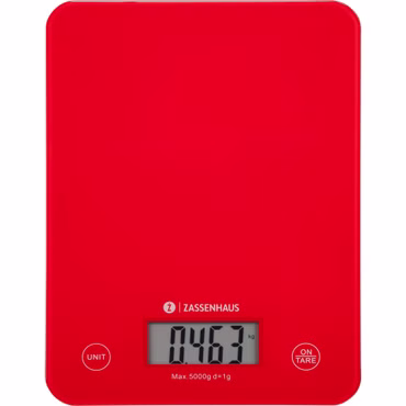 Zassenhaus Küchenwaage Digitalwaage Balance Cool Rot