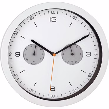 Mebus 52826 weiß Funk-Wanduhr