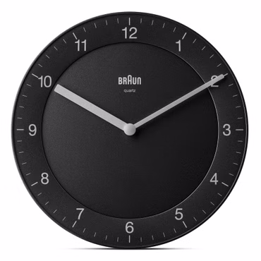 Braun BC 06 B Quarzwanduhr analog schwarz