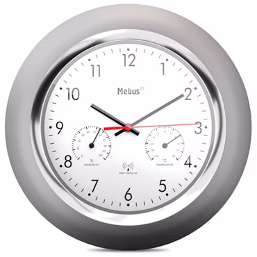 Mebus 19454 Funk-Wanduhr mit Thermo-/Hygrome