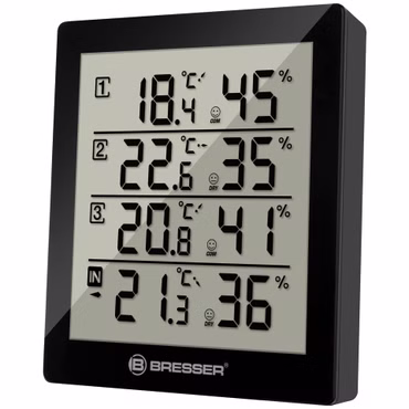 Bresser Temeo Hygro Quadro schwarz