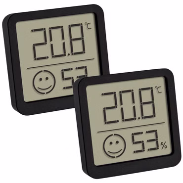 TFA 30.5053.01.02 2er Set black Digitales Thermo Hygrometer