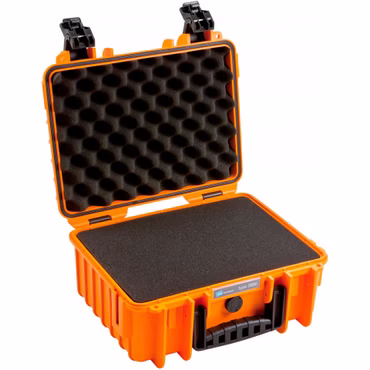 B&W Outdoor Case Type 3000 orange mit Schaumstoff Einsatz