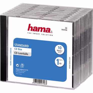 1x10 Hama CD-Leerhülle Standard 44746