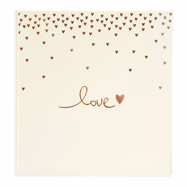 Goldbuch Raining Hearts Pfirsich 30x31 60 weiße S. Hochzeit 08015